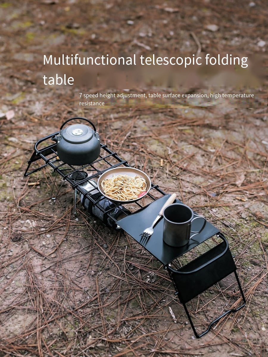 3-in-1 Folding Camping Table with Mesh Desktop