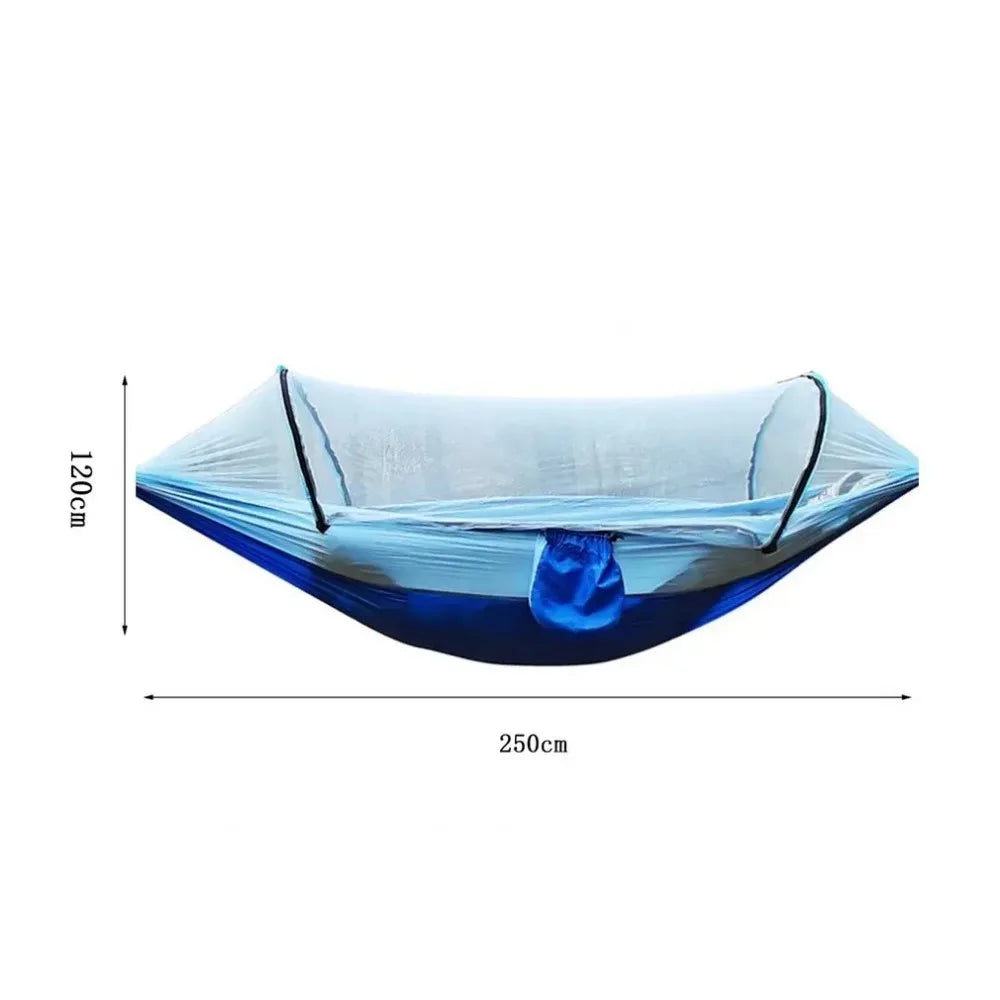 Outdoor Camping Hammock Blue (250X120Cm)