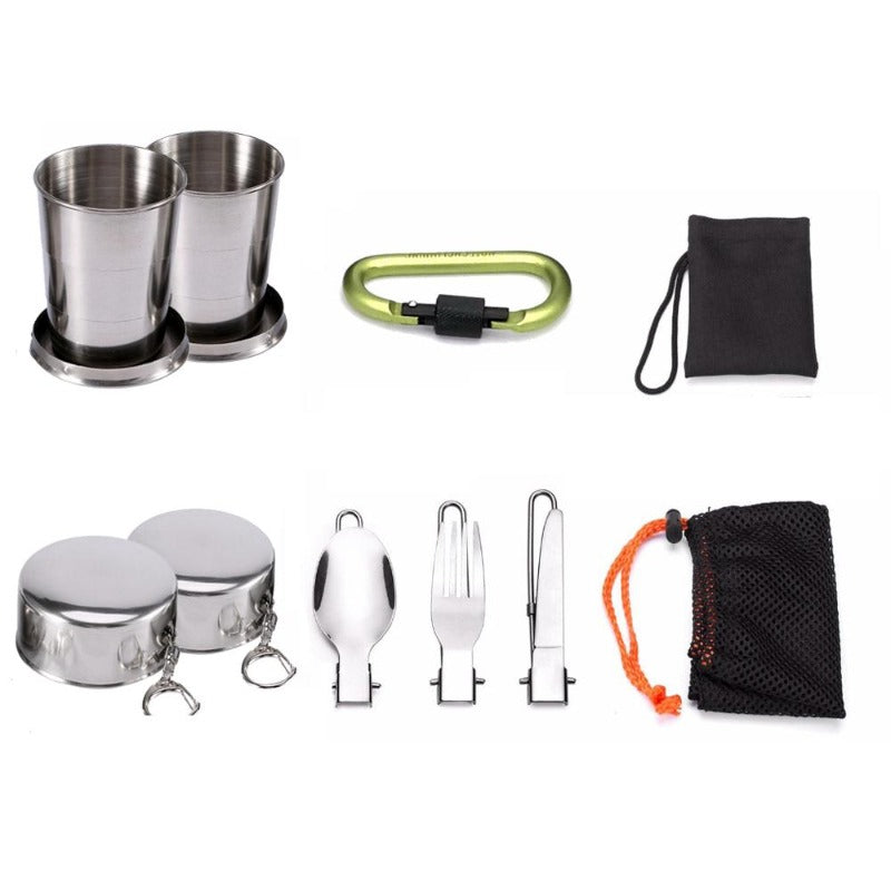2-3 Person Camping Cookware Set - Pots & Pans