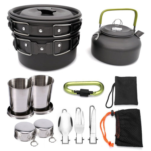 2-3 Person Camping Cookware Set - Pots & Pans