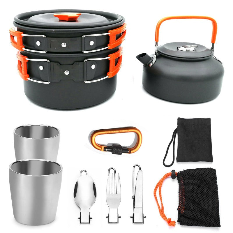 2-3 Person Camping Cookware Set - Pots & Pans